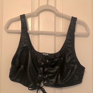 Black Lace Up Bikini